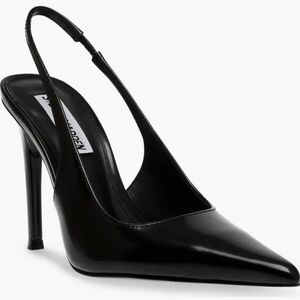 Steve Madden Black Pointed Slingback Stiletto